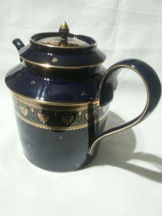 Antique 19.  Century Sevres Porcelain Cobalt Blue Tea Or Coffe Pot