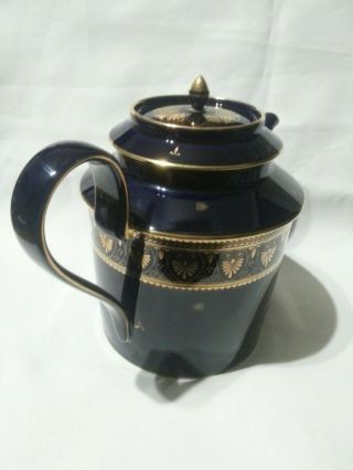 Antique 19.  Century Sevres Porcelain Cobalt Blue Tea or coffe pot 2