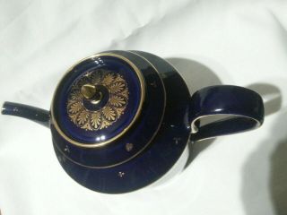 Antique 19.  Century Sevres Porcelain Cobalt Blue Tea or coffe pot 3