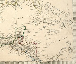 c.  1843 NORTH AMERICA with REPUBLIC OF TEXAS - SDUK,  ANTIQUE HAND - COLORED MAP 4