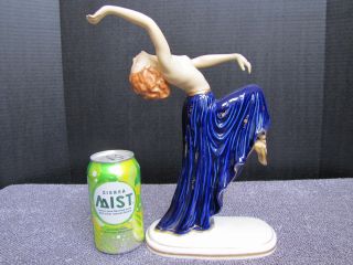 Rare Art Deco Porcelain Nude Dancer Figurine.