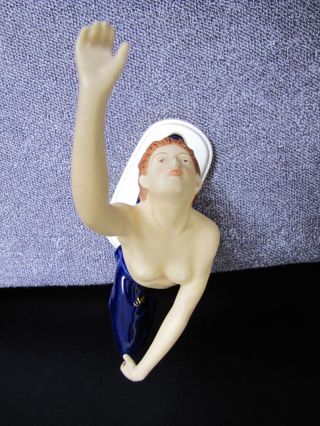 Rare Art Deco Porcelain Nude Dancer Figurine. 6