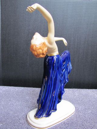 Rare Art Deco Porcelain Nude Dancer Figurine. 9