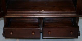 SOLID PANELLED MAHOGANY WARDROBES LARGE HANGING SPACE WITH DRAWERS SHELF 7