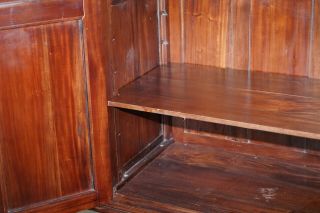 SOLID PANELLED MAHOGANY WARDROBES LARGE HANGING SPACE WITH DRAWERS SHELF 8