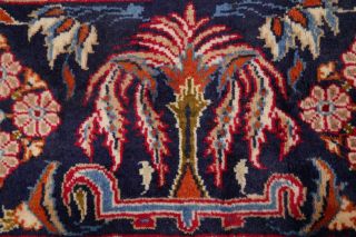 Vintage Palm Tree Persian Oriental Area Rug Red Blue Hand - Knotted Wool 10x13
