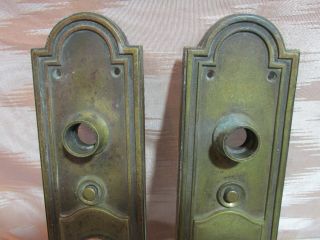 Antique Regal Bronze/Brass Door Knob Backplates 2