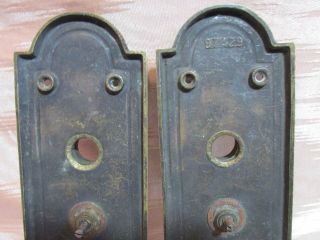 Antique Regal Bronze/Brass Door Knob Backplates 7