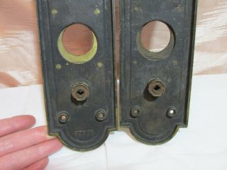 Antique Regal Bronze/Brass Door Knob Backplates 8