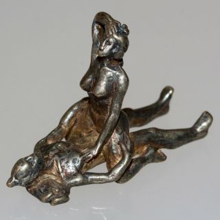 Scare - Post Medieval Silver Erotic Statue