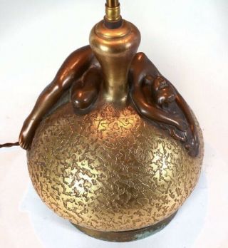 Olive Kooken Art Deco Nude Naked Lady Lamp (1910 - 1948) A, 2