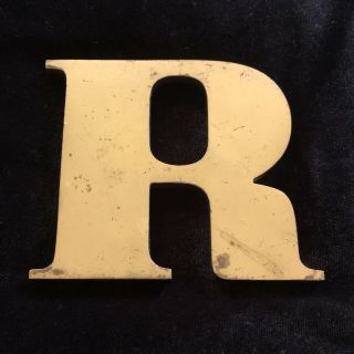 Carl Aubock Brass R Letter Paperweight Made In Austria
