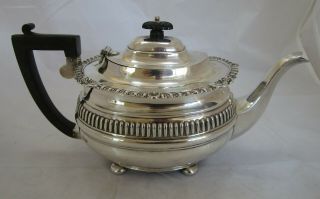 Antique George V Sterling Silver Chester Teapot,  700 Grams,  1912