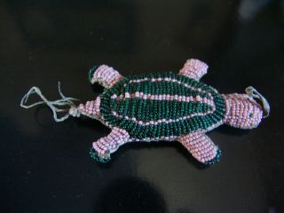 Antique Northern Plains Native American Beaded Turtle Fetish 6