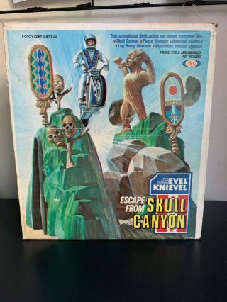 Vintage Evel Knievel Escape From Skull Canyon 1975 By Ideal - Complete