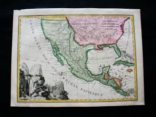 1810 Lapie - Rare Map Central America,  Mexico,  United States,  Caribbean,  Yucatan