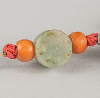 19th Manchu Style Chinese Antique Agate Prayer Beads With Cinnabar Box 3