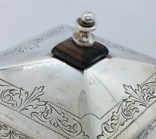Tiffany & Co.  Italy Vintage Sterling Silver Ornate Large Tea Caddy Box 3