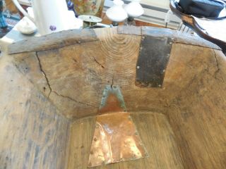 Antique Primative WOODEN DOUGH BOWL TRENCHER 19” Long 2