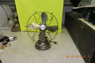 Antique Star Rite Nickel Chrome Plated Electric Desk Table Fan Fitzgerald Runs