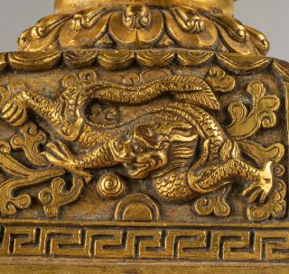 Chinese Antique Tibetan Style Gilt Bronze Seal 11