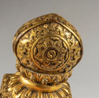 Chinese Antique Tibetan Style Gilt Bronze Seal 7