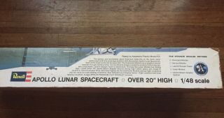 Vintage 1967 Revell Apollo Lunar Spacecraft Model Kit 1/48 Scale Complete 2