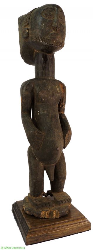Hemba Male Memorial Figure Stand Congo African Art Was $390.  00