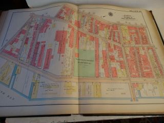 RARE Antique G.  W.  Bromley & co 1912 City of boston mass atlas proper 36 plates 6