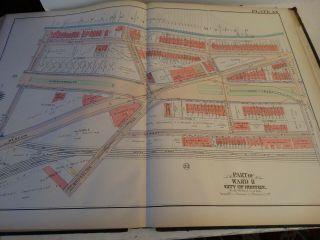 RARE Antique G.  W.  Bromley & co 1912 City of boston mass atlas proper 36 plates 8