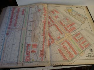 RARE Antique G.  W.  Bromley & co 1912 City of boston mass atlas proper 36 plates 9