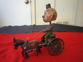 Antique Cast Iron " The Nodder " Toy First Bobble Head Hubley Kenton 400