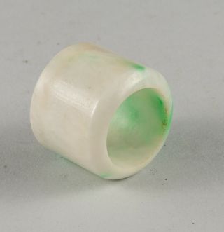 18 - 19th Chinese Antique Jade Jadeite Archer ' s Ring With Tin Box 5