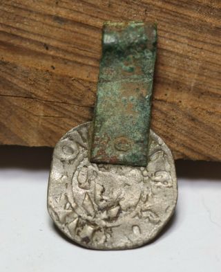 Ancient Viking Silver Coin Pendant Amulet Great Save