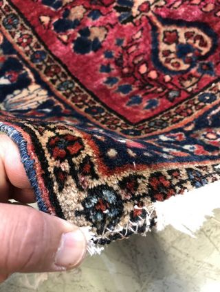 Auth: 1920,  s Antique rug Red Velvet Elegant traditional Beauty 3.  6 X 5 NR 4