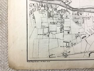 Antique Map Glasgow Scotland City Plan 19th Century Old Victorian 4