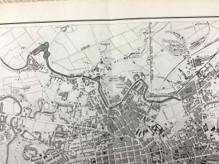 Antique Map Glasgow Scotland City Plan 19th Century Old Victorian 6