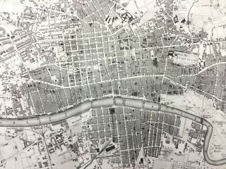 Antique Map Glasgow Scotland City Plan 19th Century Old Victorian 7