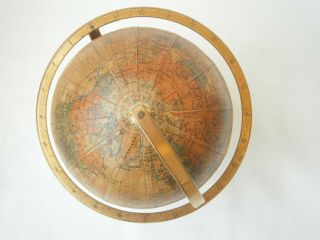 Vintage Globe Clock Mechanical Movement Rotating Earth Globe 2