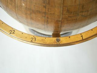 Vintage Globe Clock Mechanical Movement Rotating Earth Globe 6
