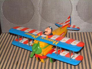 TPS VINTAGE BATTERY OPERATED HAPPY PLANE PERFECTLY W/ORIGINAL BOX T.  P.  S. 3