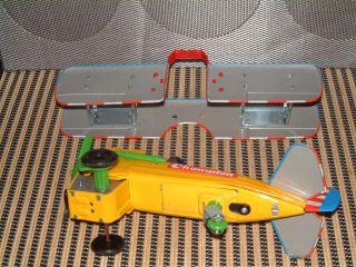 TPS VINTAGE BATTERY OPERATED HAPPY PLANE PERFECTLY W/ORIGINAL BOX T.  P.  S. 7