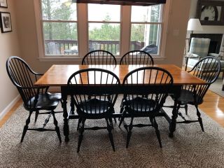 William & Mary Tiger Maple Tavern Table & Chair Set