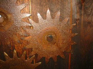 5 Vintage Steel Metal Industrial Farm Tine Gears Steampunk Artist Decor Wall Art 3