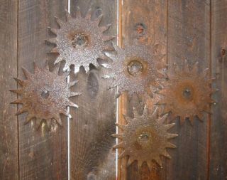 5 Vintage Steel Metal Industrial Farm Tine Gears Steampunk Artist Decor Wall Art 6