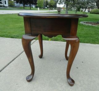 Vintage Pennsylvania House Solid Cherry Queen Anne Style End Table 5