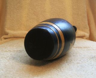 Vintage Painted Black Wood Exercise Weight Juggling Pin With Ivory Color Star 6