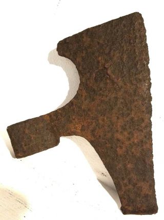 Ancient Medieval Roman Artifact Iron Axe Head - Battle Axe - 1.  7 Lbs,  9 " Blade