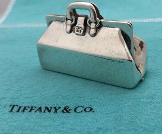 RARE RETIRED TIFFANY & CO STERLING SILVER 925 DOCTOR MEDICAL BAG PILL BOX 3