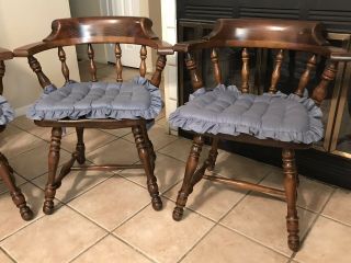 4 ETHAN ALLEN Old Tavern Pine Chair Set Dining Room Table Side Wood Chairs USA 4